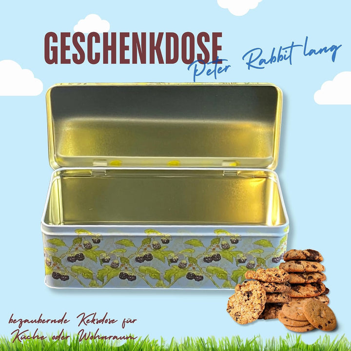 MediMuc Geschenkdose Design Hasenmutter mit Kind - Liebevoll gestaltete rechteckige Vorratsdose - Mo