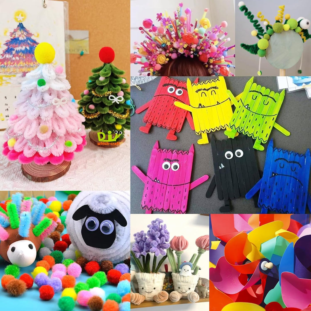Bastelset für Kinder ab 3 4 5 6 7 8 Jahre Bastelmaterial Bunte Bastelbedarf zum basteln für Mädchen