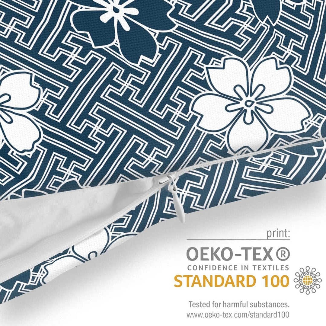 VOID Japan Blumen Muster Kissenbezug Kissenhülle Sofakissen Kissen Deko Outdoor-Kissen Dekokissen, K
