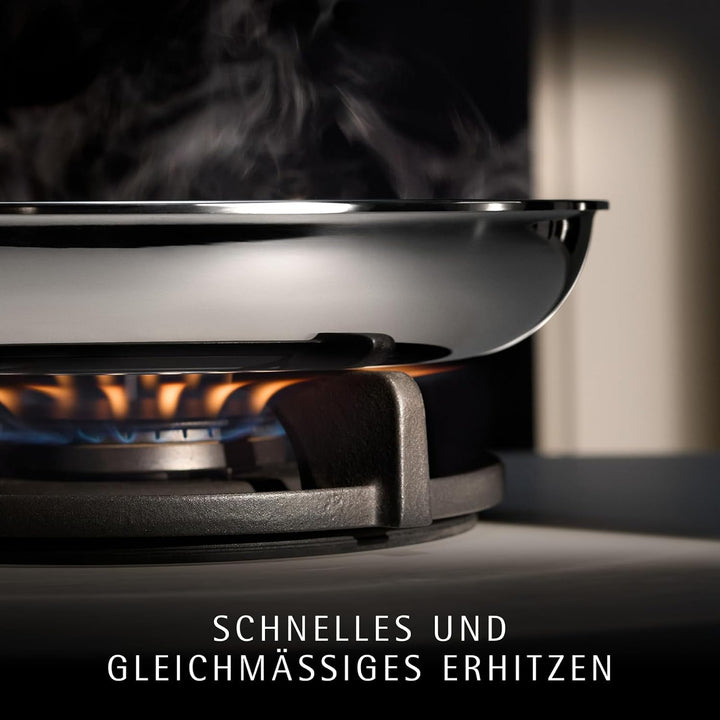 WMF Profi Resist Schmorpfanne 28cm Induktion, hoch, Mehrschichtmaterial beschichtet, hoher Rand, Wab