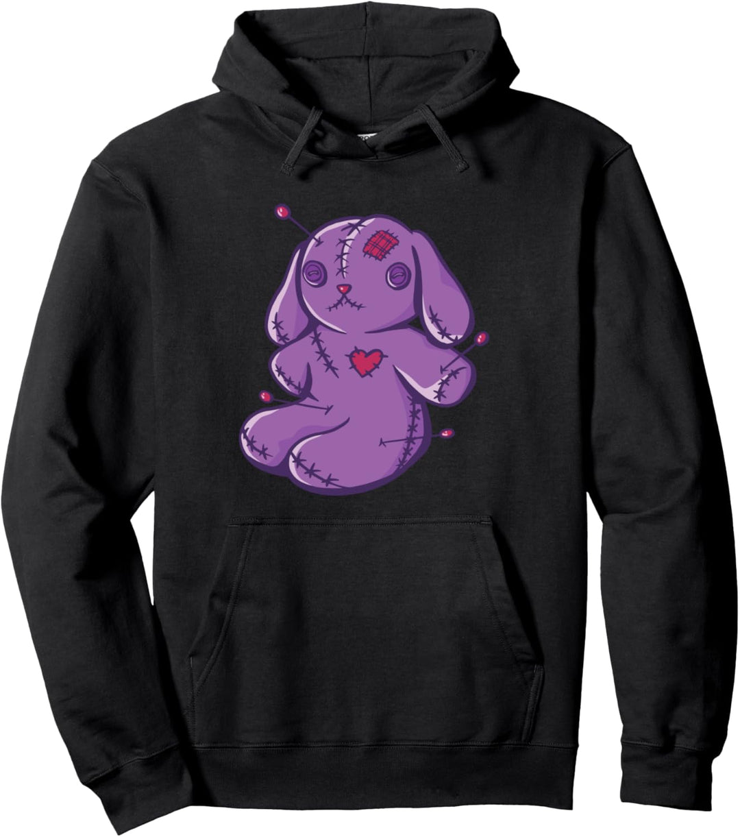 Pastel Goth Creepy Cute Voodoo Doll Kawaii Indie Aesthetic Pullover Hoodie