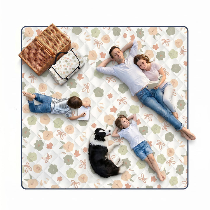 Picknickdecke Wasserdicht, Pikncik Decke Gross, Picknickdecke 200x200cm, Faltbar Leicht Tragbar Outd