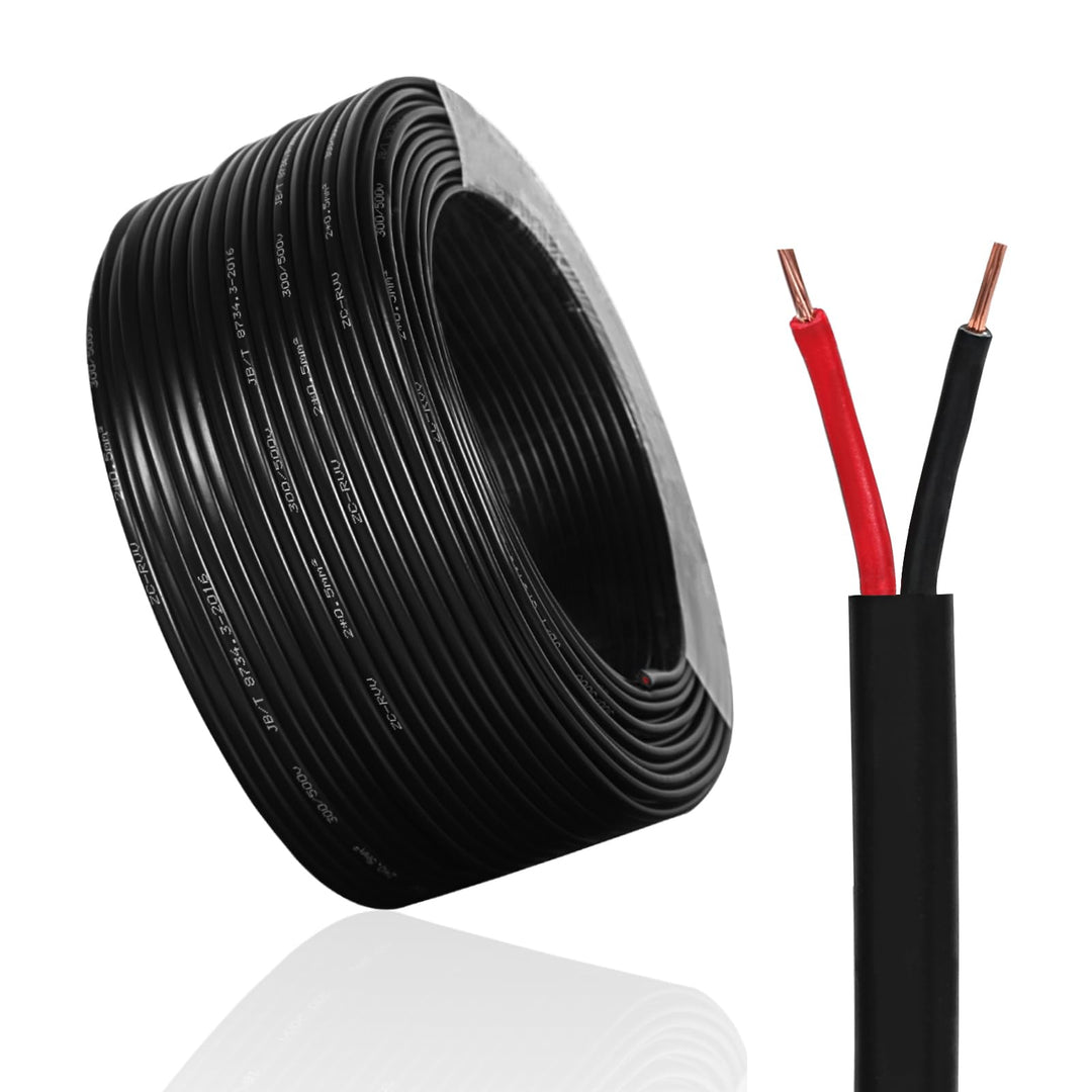 Qiping 2 Adriges Fahrzeugleitung Kabel 10m, 12V 24V 2 Adriges Anhängerkabel LED-Rücklichter Verkabel