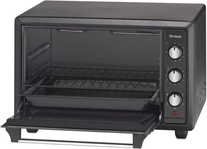 Trisa Mini Backofen 28L "Forno Gusto" mit Umluft, Ober- und Unterhitze, 30°C-250°C, Stay-On-Funktion