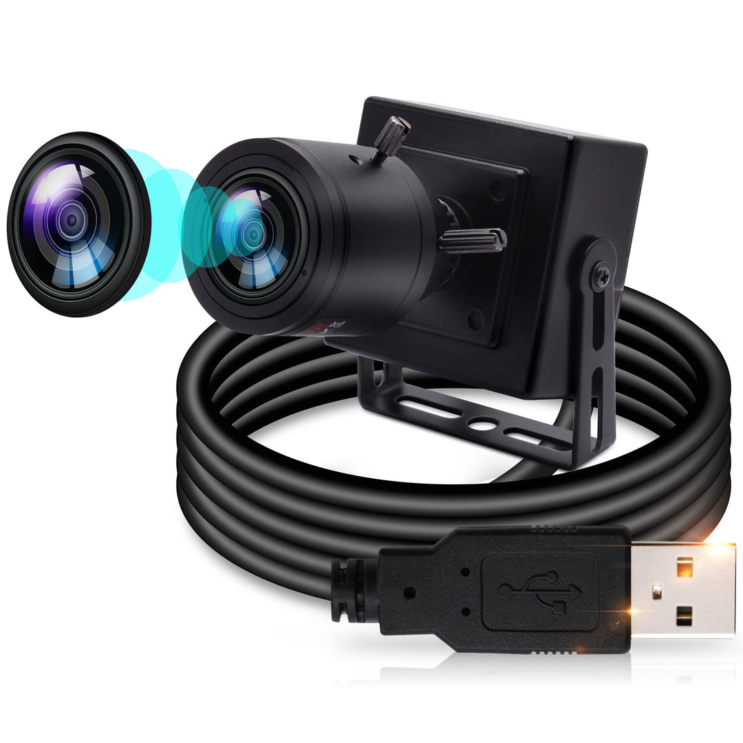 ELP 5 Megapixel Business Webkamera,2,8-12mm Vario Objektiv,USB Computer Zoom Webcam,Weitwinkel,Plug