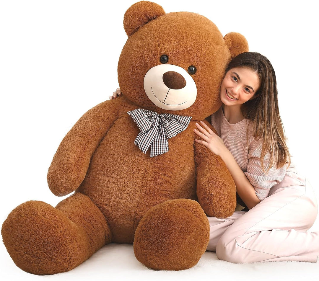 MorisMos 120cm Riesen Teddy, Teddybär Gross XXL Kuscheltier Stofftier, Braun Stuffed Toy Bear,Kusche