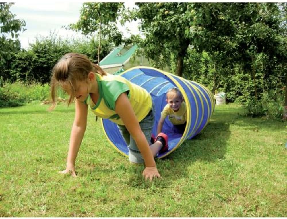 EDUPLAY 170-141 Kriechtunnel/Spieltunnel mit Tasche, Ø 60 cm, 295 cm, blau/gelb, 295 cm