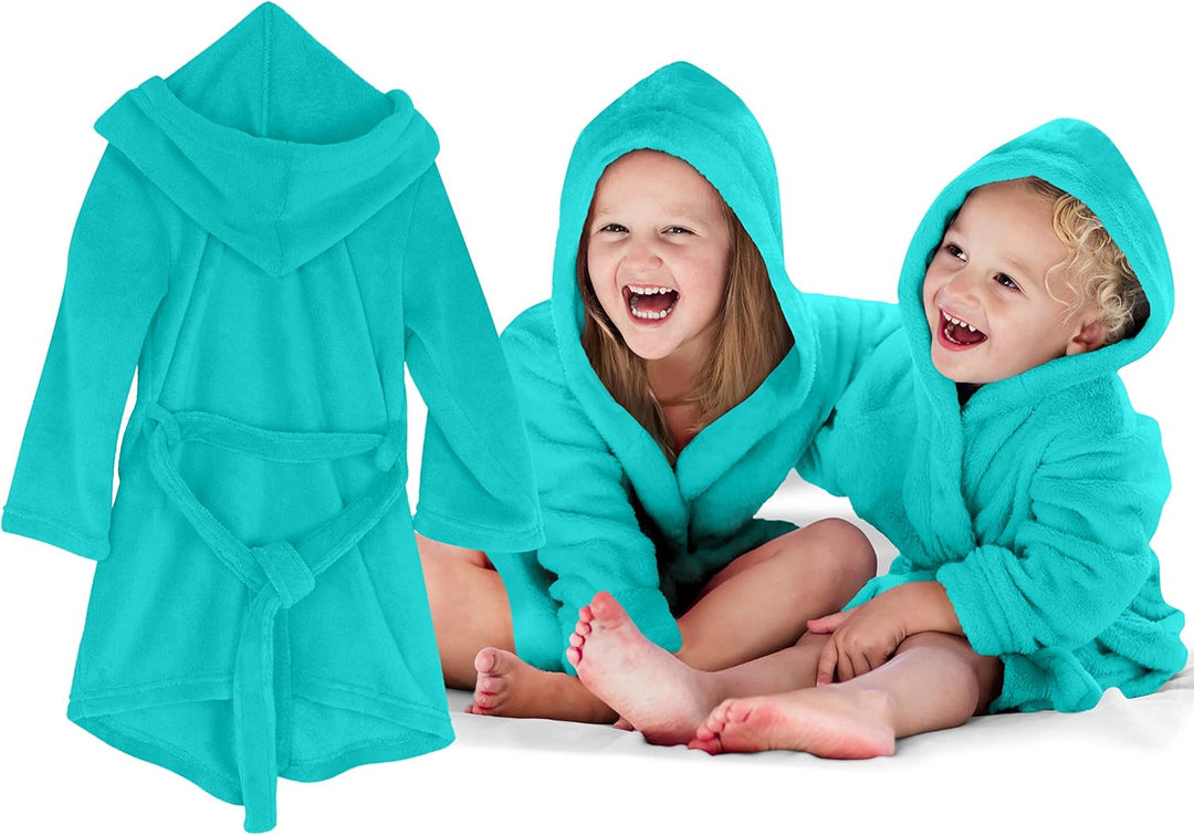 Kinder Bademantel - Kuschelfleece für Jungen u Mädchen 1522.2202, 3-5 Jahre, beere 9-11 Jahre Türkis