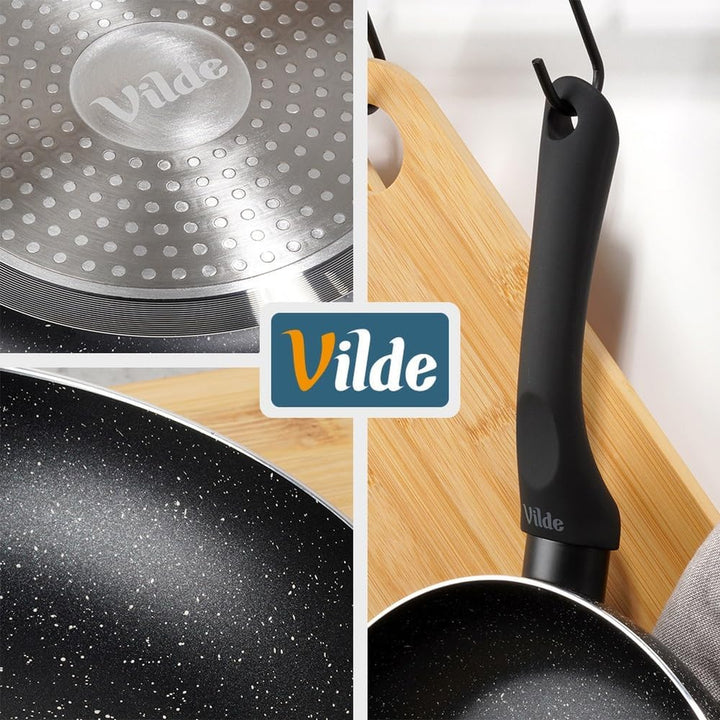 Vilde Granit Pfanne 20 cm - Antihaft Pfanne mit Granit-Beschichtung, Induktionspfanne, Gas & Elektro