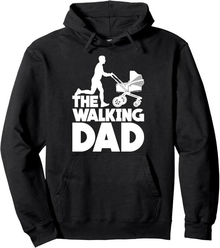 The Walking Dad Happy Father's Day, Dad Short Sleeve Graphic Pullover Hoodie