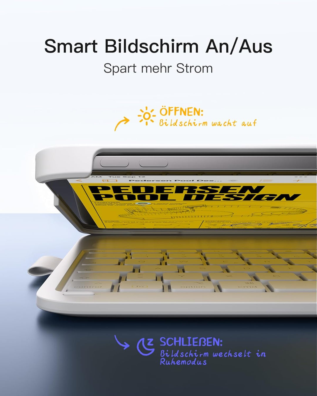 Inateck iPad 10 Generation Hülle mit Tastatur, für iPad 11 Gen. A16 2025 11 Zoll, Air 11 Zoll M3/M2