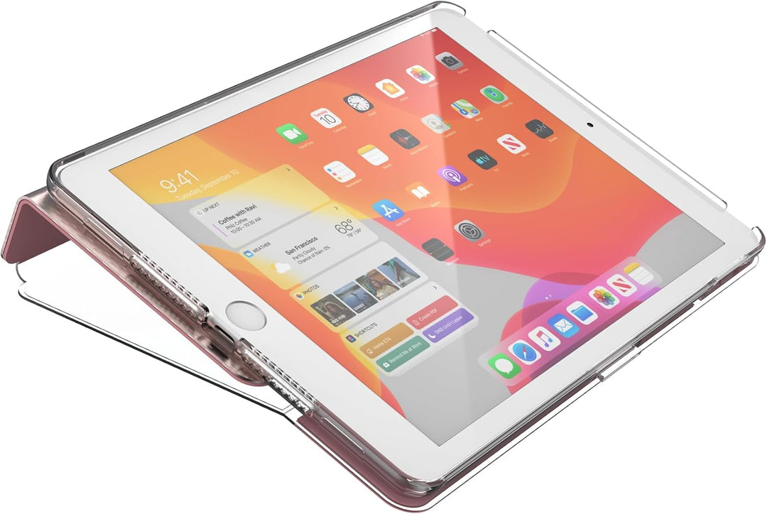 SPECK Schutzhülle/-Cover 'Balance Folio' mit Standfunktion für Apple iPad (2019), Roségold/Klar, Ros
