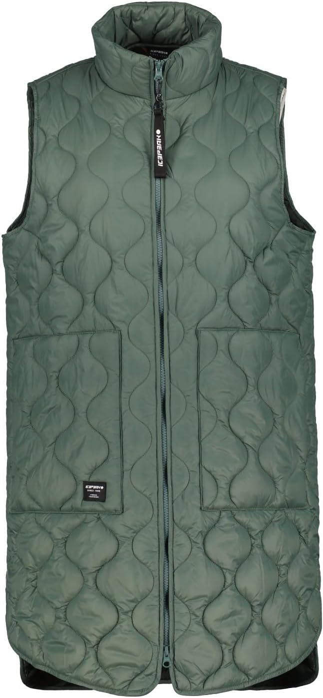ICEPEAK Weste Damen lang Aalean 38 Grün, 38 Grün