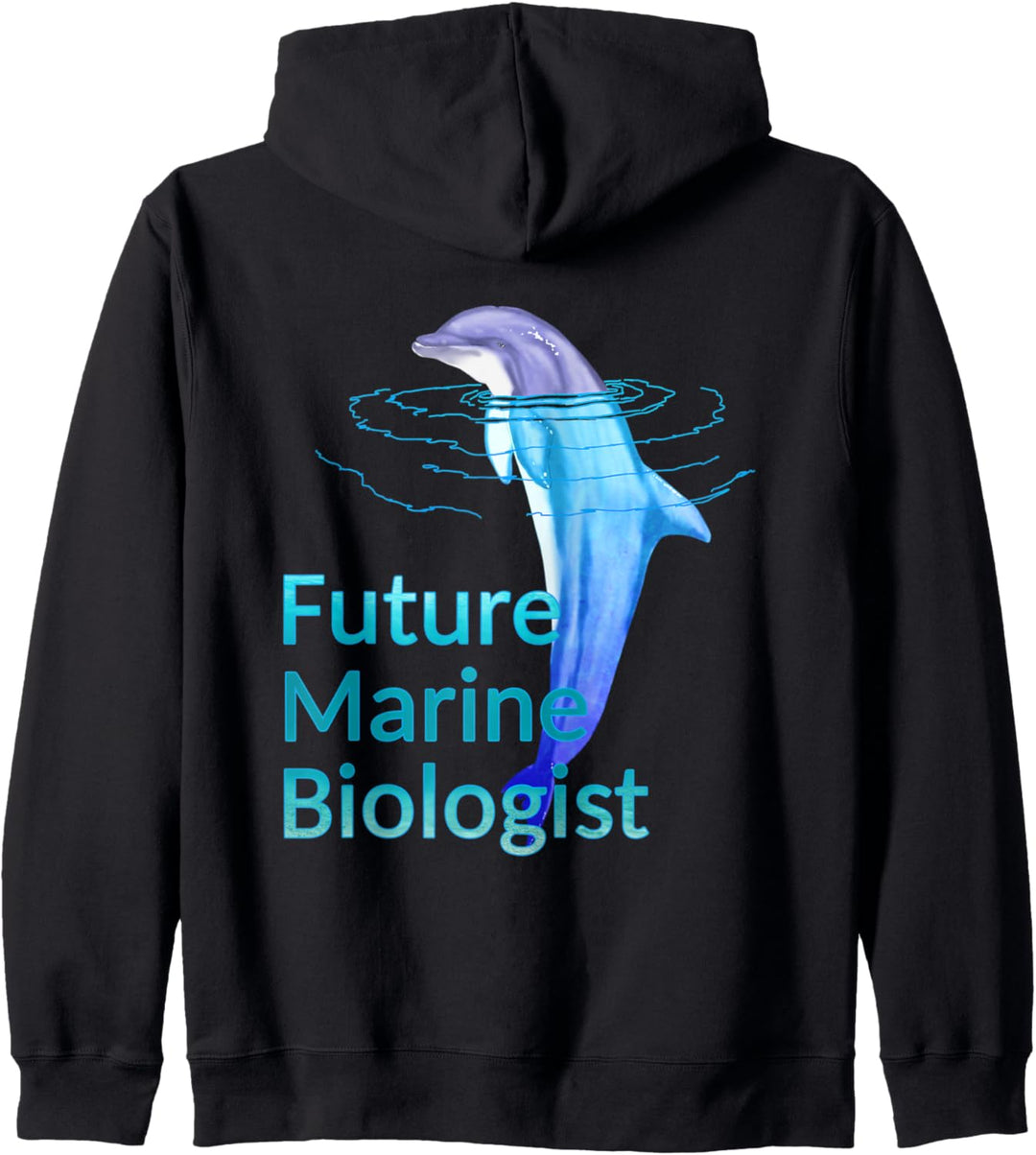 Süsser Delfin für zukünftige Meeresbiologen (zweiseitig) Kapuzenjacke