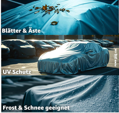 Universale Autoschutzhülle - Autoabdeckung - wasserdichte Autoplane für PKW/KFZ – Car Cover in Silbe