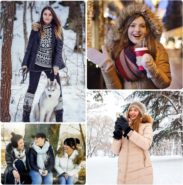 Tuopuda Winterjacke Damen Lang Wintermantel Warm Winter Jacke mit Kapuze Reissverschluss Parka Fleec