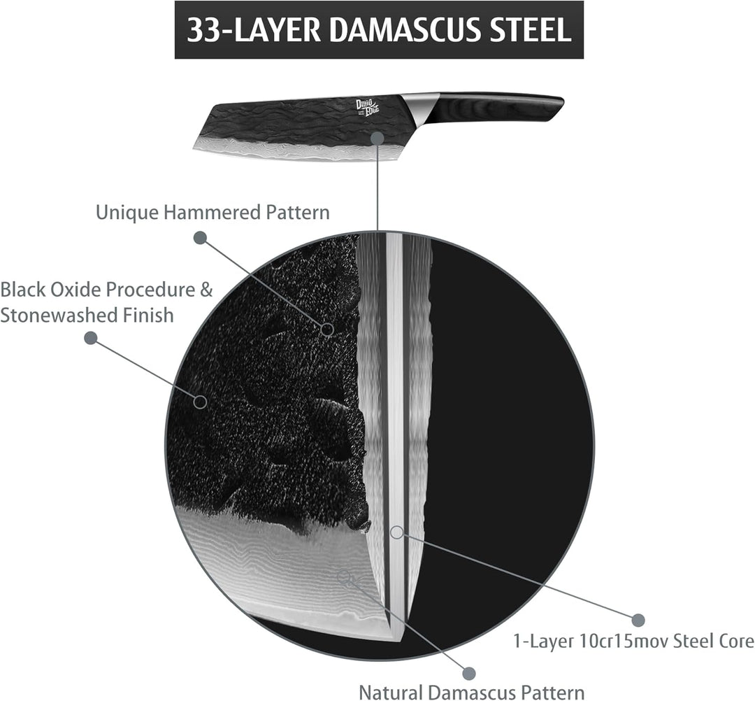 2 tlg Damastmesser Set, 17,8 cm Bunka Messer und 12,7 cm Allzweckmesser, 67 Lagen Damaszener Stahl g