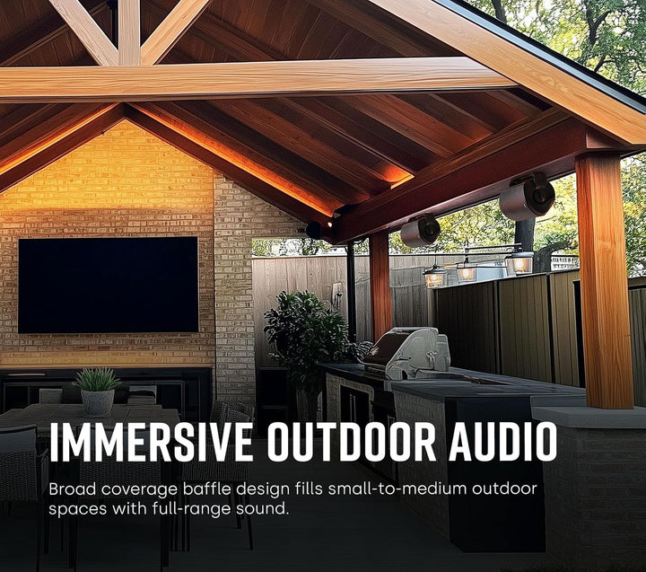 Polk Audio Atrium 4 sats Aussen-Lautsprecher (80 W) schwarz, Schwarz