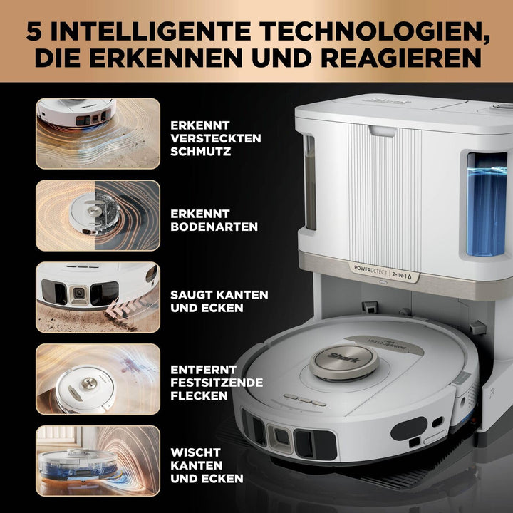 Shark PowerDetect 2-in-1-Saug- & Wischroboter, NeverTouch Pro 60 Tage, Selbst-Entleerung, Befüllung