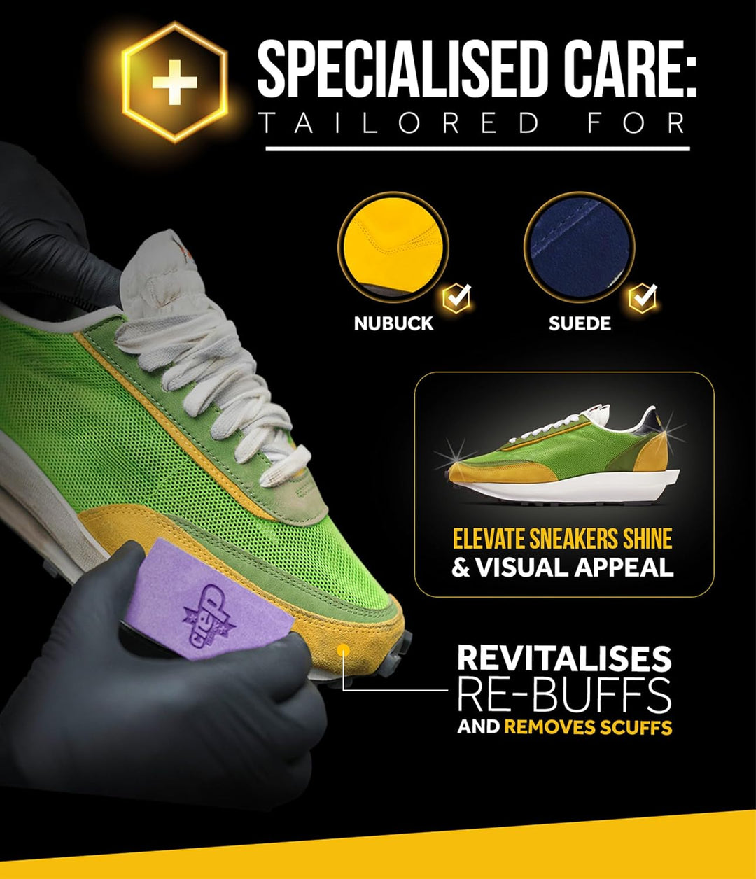 crep protect Box-Pack – Premium-Turnschuhe-Reinigungsset mit 6 x Turnschuhe-Reinigungstüchern, 2 x P