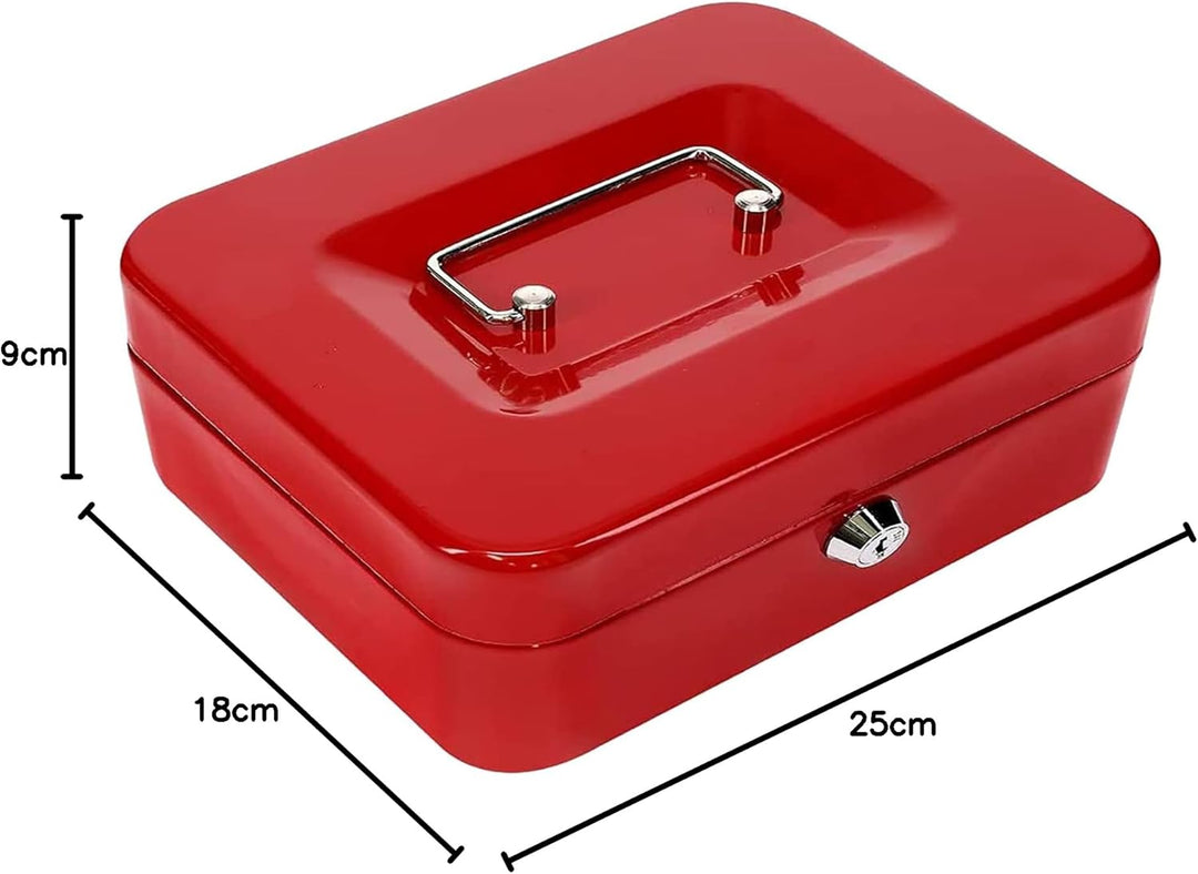 kippen 10033R3 Geldkassette Rot, Masse: 250 x 180 x 90 mm