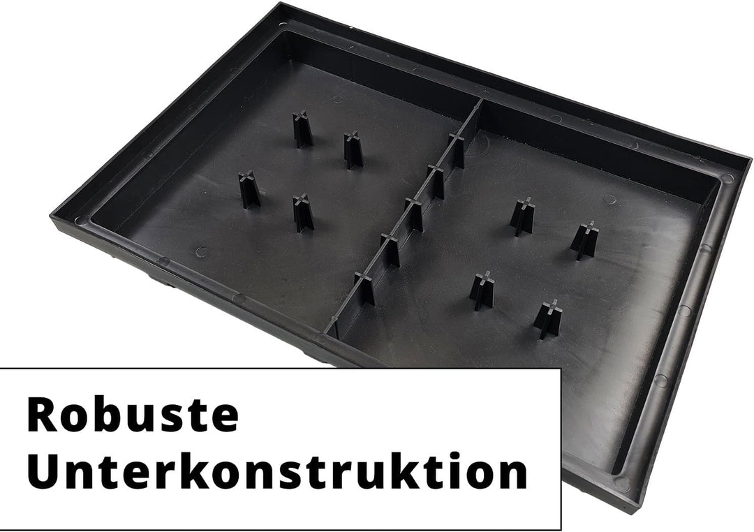 Schuhabstreifer 40 x 60 cm mit Bodenwanne + verzinktem Gitter Fussmatte