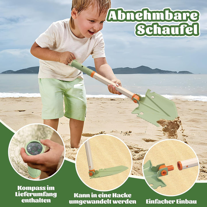 Koala Tagebuch Kinder Outdoor Explorer Kit, 11PCS Bug Catching Kit mit Schmetterlingsnetz, Schaufel,