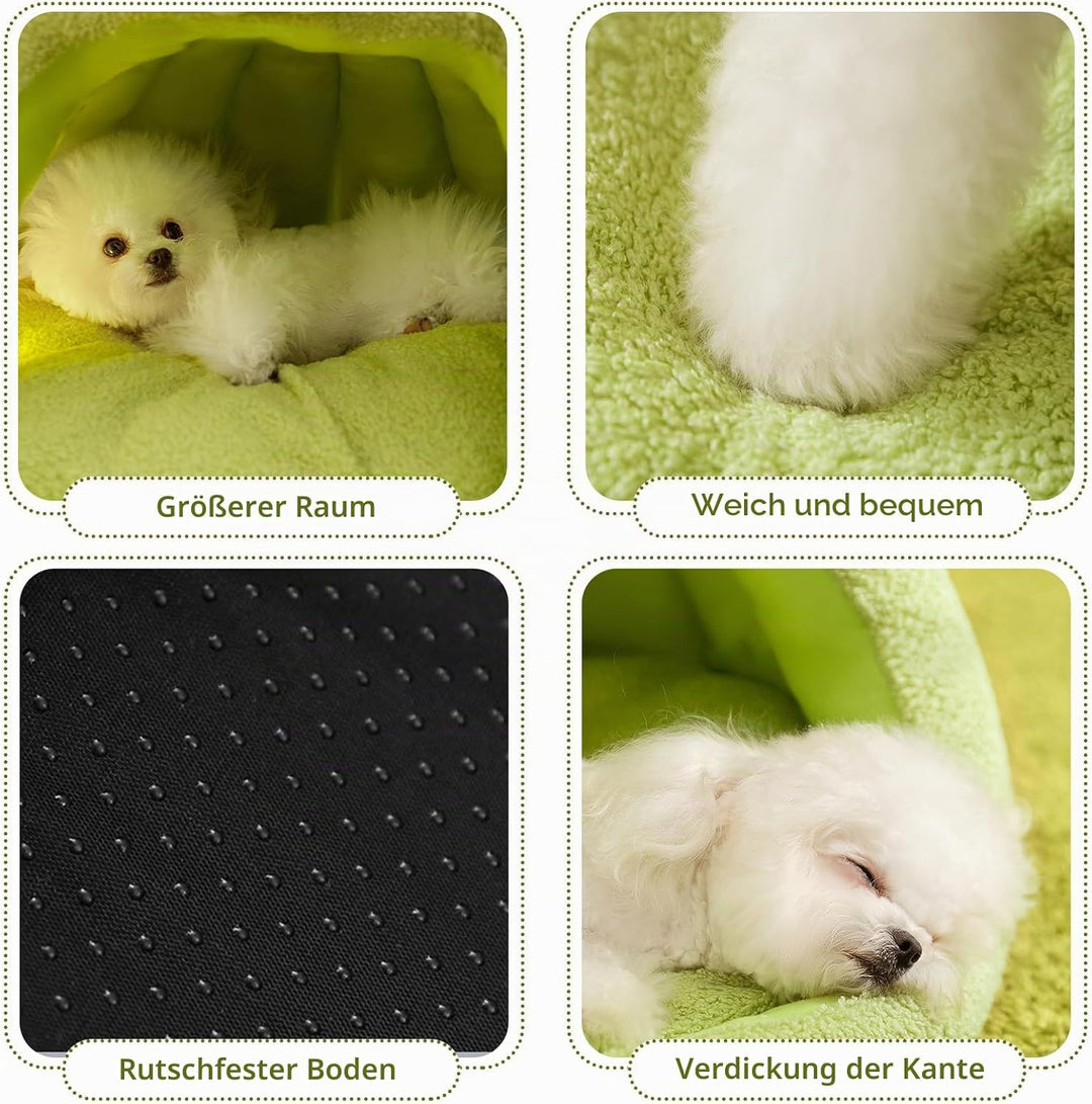 Galatée Katzenhöhlenbett, Warmes Höhlenschlafhaus Für Katzen Und Hunde, Weiches Plüsch-Hundebett, Ge