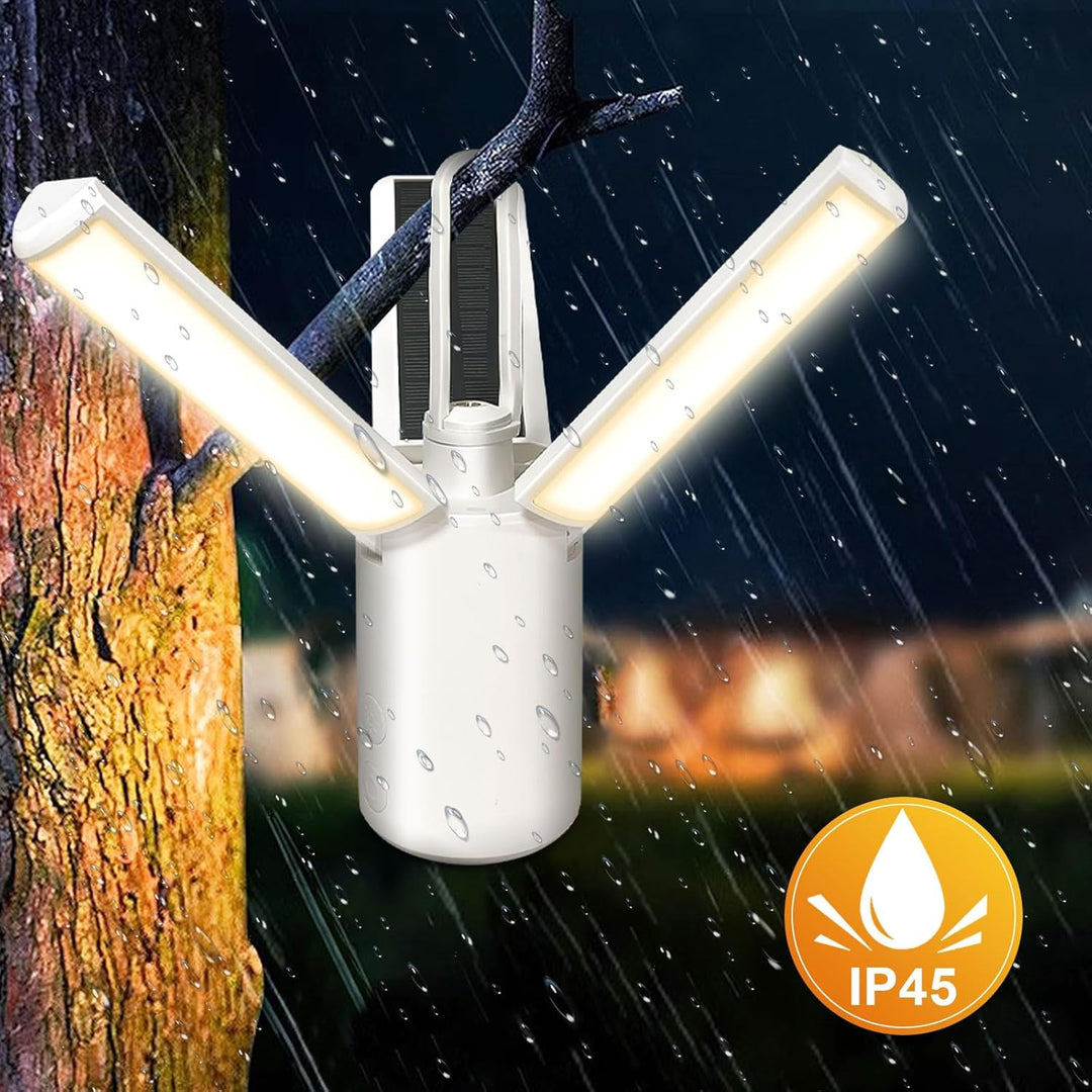 Wholede LED Campinglampe, 8000mAh Multifunktional Camping Laternen Dimmbar mit USB/Solar wiederaufla