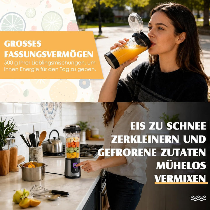 Ersatzbecher für Ninja Blast Mixer BC151 &amp; BC100 Serie, Mixgefäss Mixbecher, Austauschdeckel mit Tra