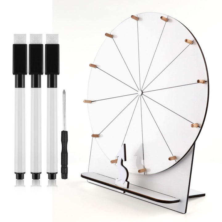 Hölzernes Glücksrad, 29 cm Preisrad Tisch-Glücksrad Tombola-Rad Roulette-Rad für Glücksspiel Preise
