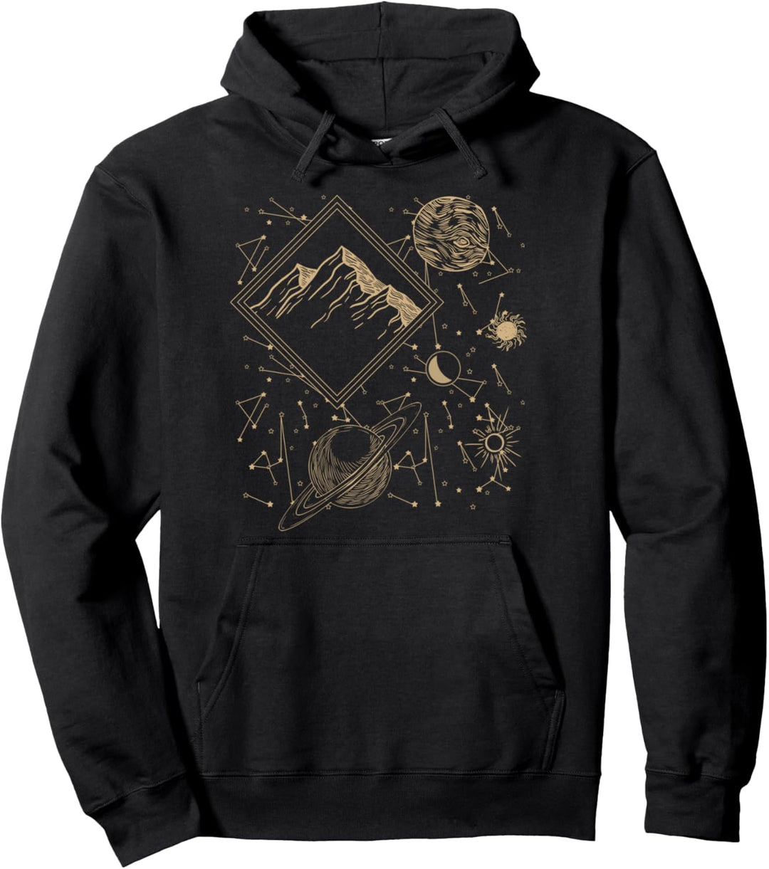 Galaxy Nature Diagram Astrology Outer Space Star Gazer Gift Pullover Hoodie