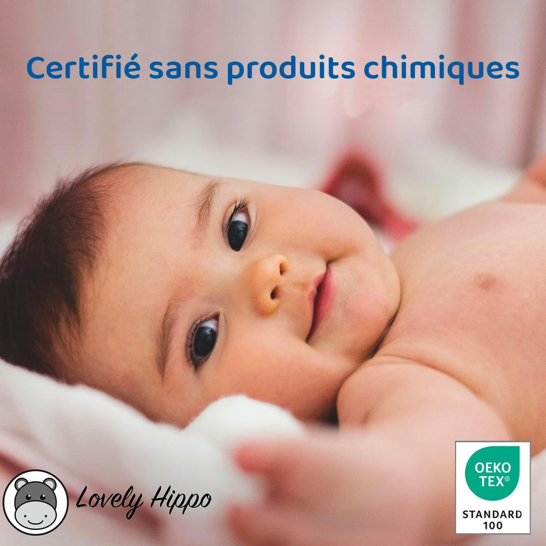 Lovely Hippo Matratzenschoner wasserdichte 50x90 / 50x83 - Wasserdichter Matratzenschoner Beistellbe