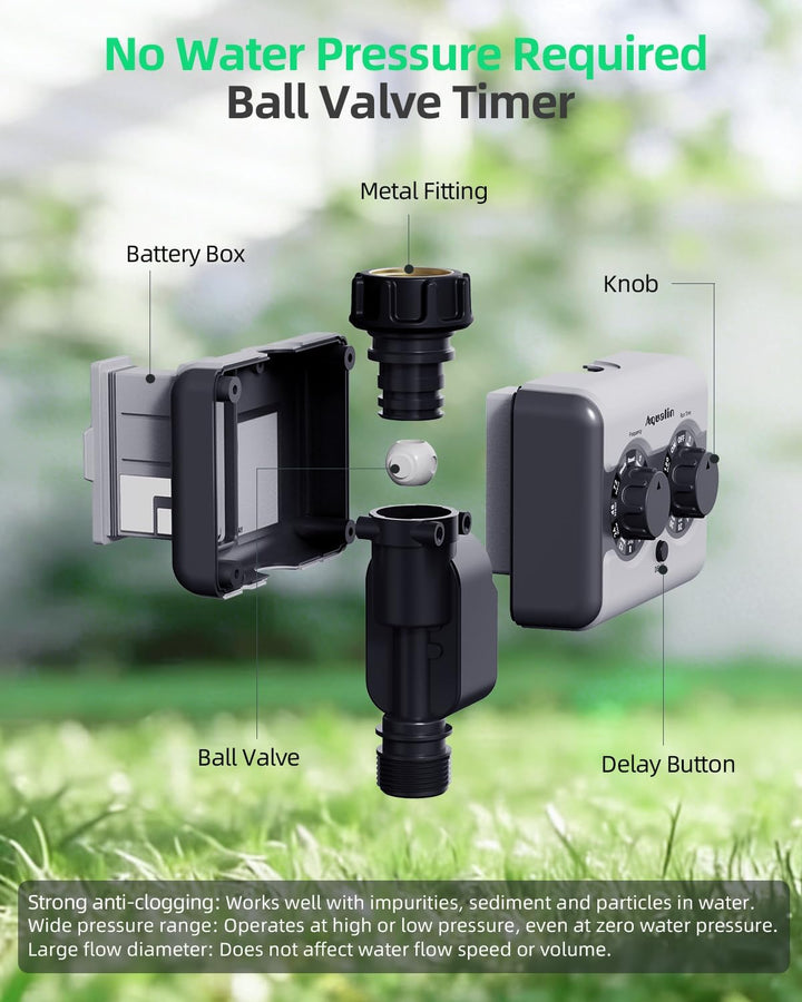 Wasser Timer mit Messing Einlass, Zifferblatt Steuerung Sprinkler Timer mit Verzögerungsfunktion Han
