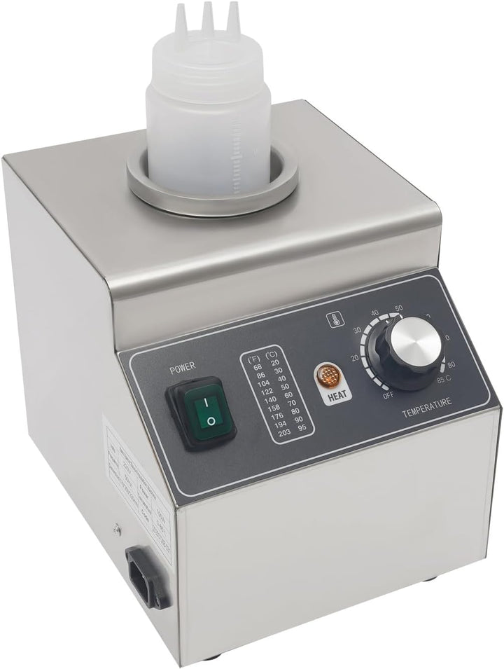 Sossenwärmer Saucenwärmer, 1x Quetschflaschen Edelstahl warmhalten 30-85 °C 80 W, Saucenspender Sauc