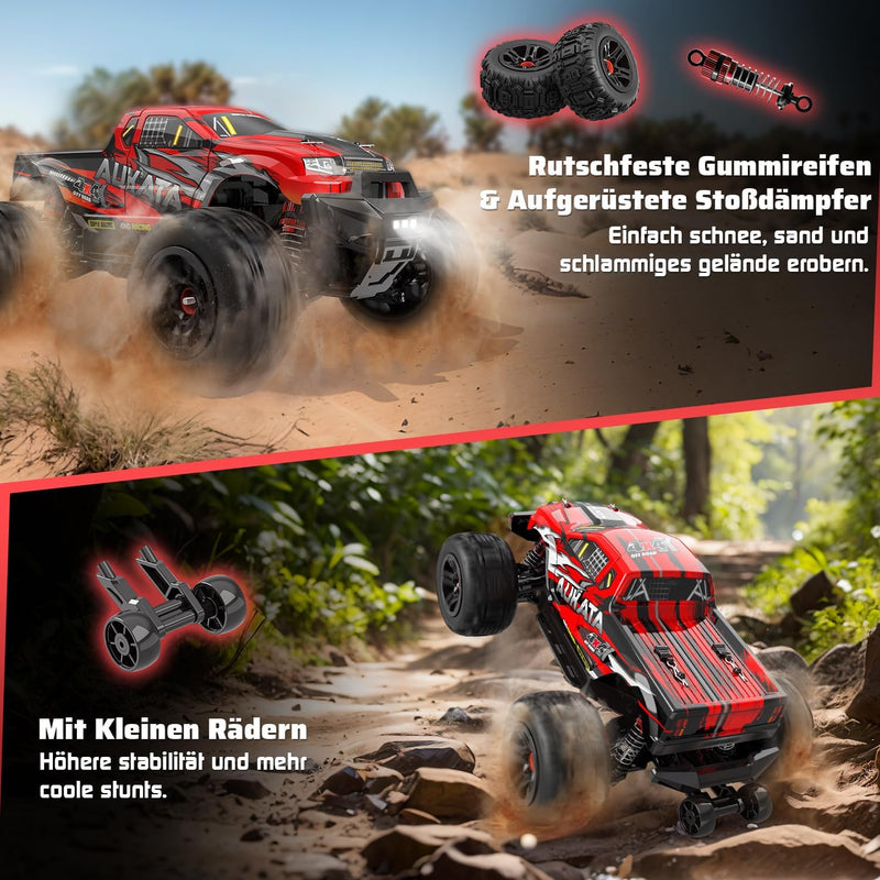 Ferngesteuertes Auto, 36+ km/h 4WD RC Auto Offroad für Erwachsene Kinder, 2,4 GHz 1/18 RC Car, All T