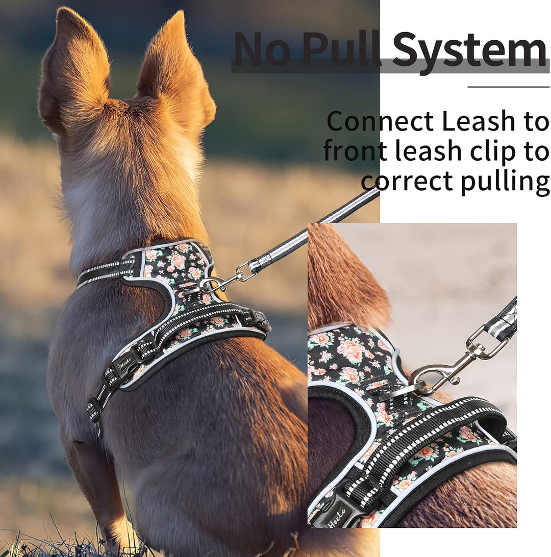 HEELE Hundegeschirr, No-Pull Hundegeschirr, Brustgeschirr für Mittelgrosse Hunde, Weich Atmungsaktiv