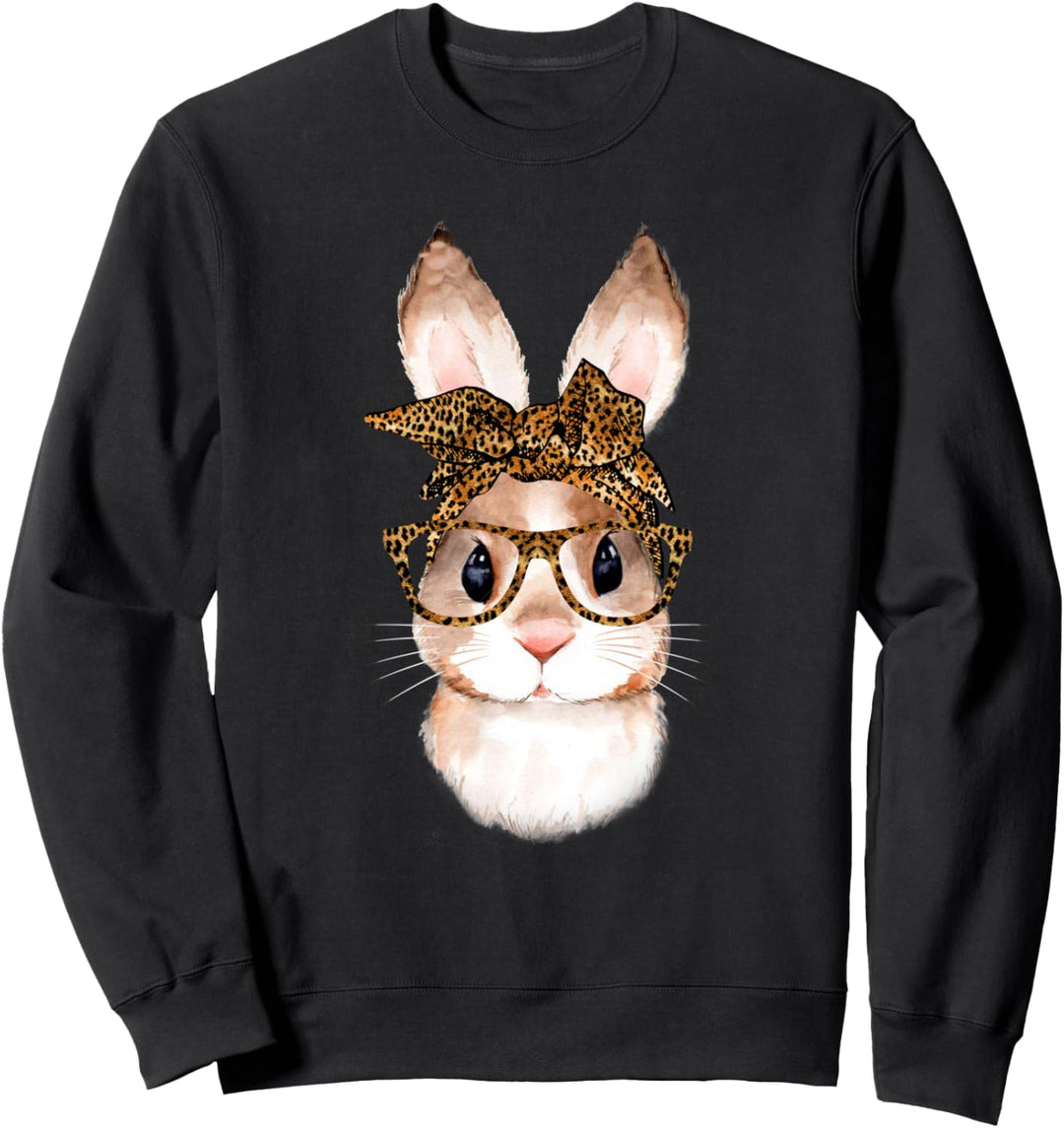Süsses Kaninchen Hase Ostern Leopard Year of the Rabbit Bunny Sweatshirt