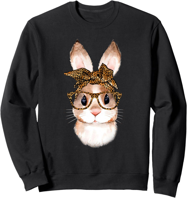 Süsses Kaninchen Hase Ostern Leopard Year of the Rabbit Bunny Sweatshirt