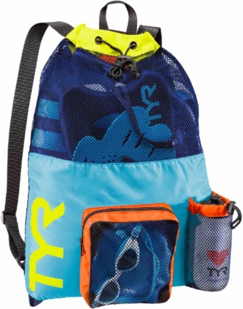 TYR Unisex Big Mesh Mummy Rucksack Tasche Einheitsgrösse Blue Yellow, Einheitsgrösse Blue Yellow