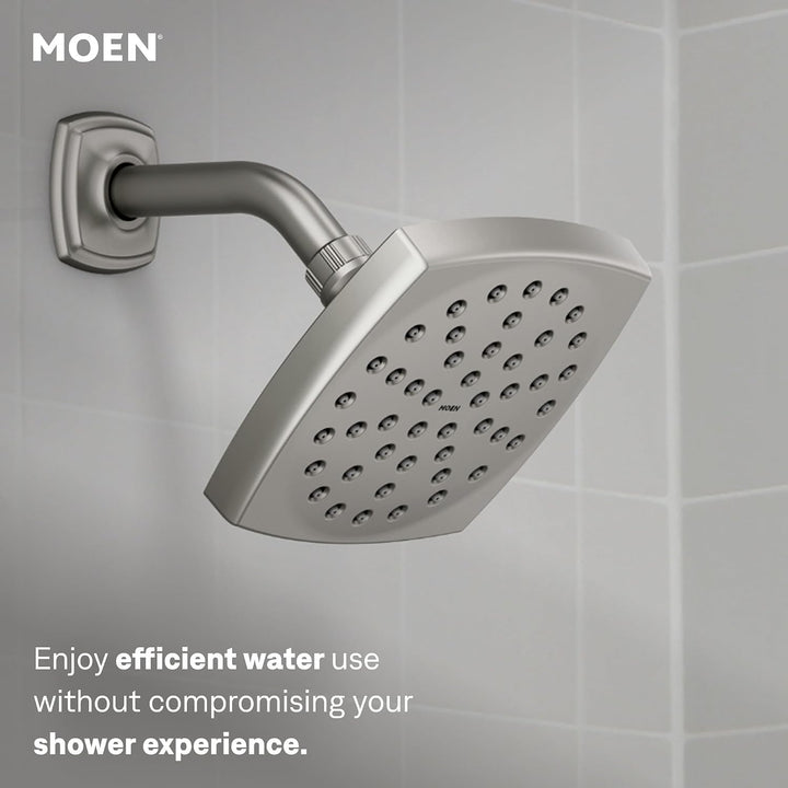 Moen 82922SRN Conway Einhandgriff Posi-Temp Wannen-/Duscharmatur, Spot Reset Nickel gebürstet, Spot