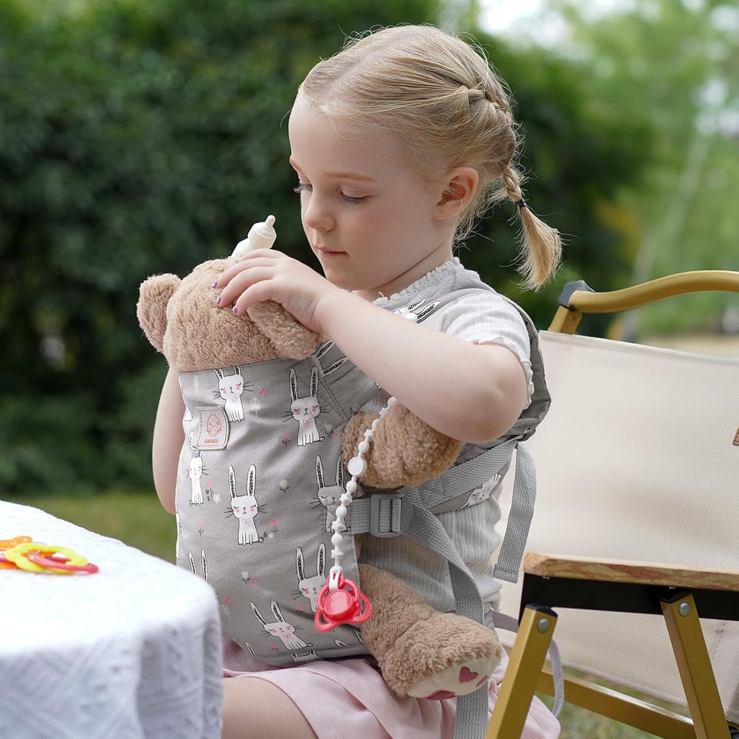 GAGAKU Puppentrage Babytrage Puppe Zubehör ab 3 Jahre, Kinder 1Puppentrage Kleinkind Puppen Trage Ba