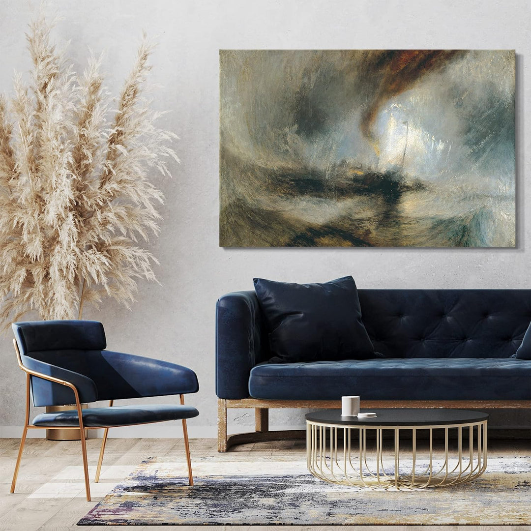 Leinwand (80x60cm): William Turner - Snow Storm, Steam-Boat off a Harbour's Mou 80x60 cm, 80x60 cm