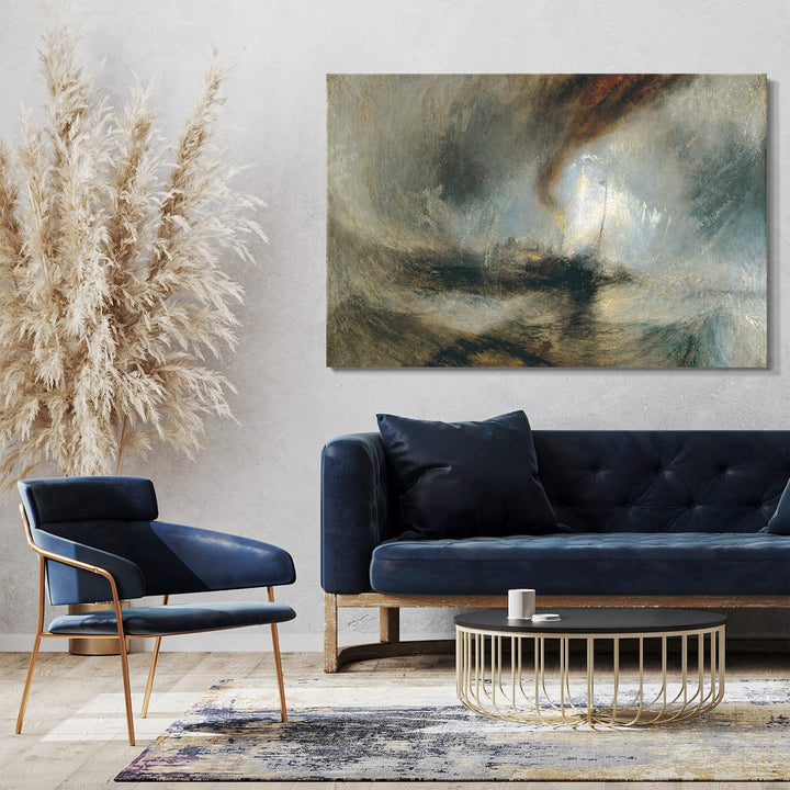 Leinwand (80x60cm): William Turner - Snow Storm, Steam-Boat off a Harbour's Mou 80x60 cm, 80x60 cm