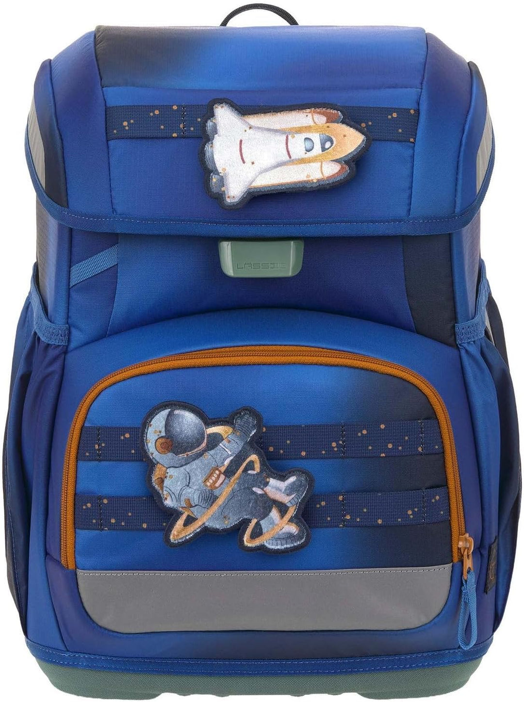 LÄSSIG Schulranzen Regenhülle Light Unique School Set 7-teilig Space Blue blau