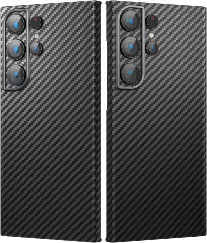 memumi Carbon Hülle für Galaxy S23 Ultra, 0.5 mm Superdünne, Hülle aus echter Aramidfaser [100% Aram