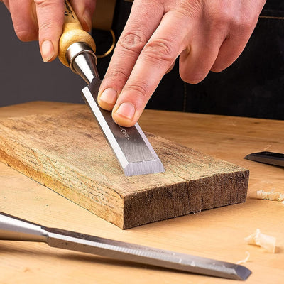 Hawerk Stemmeisen Stechbeitel Set für Holz | 6 Beitel + 2 Abziehsteine + Koffer von Hawerk - Stechei