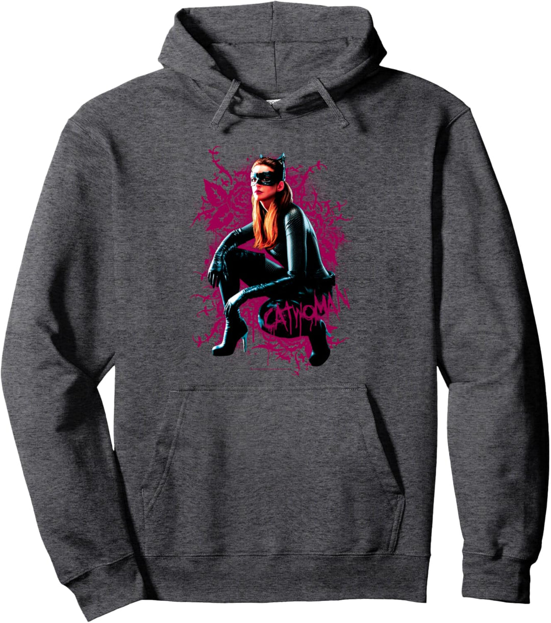 Batman Dark Knight Rises Catwoman Roses Pullover Hoodie