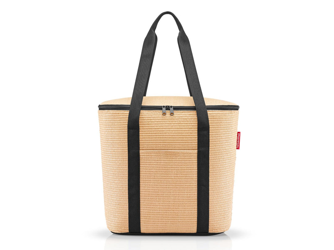 reisenthel thermoshopper Raffia Black – Kühltasche für den Einkauf oder das Picknick mit 2 Trageriem