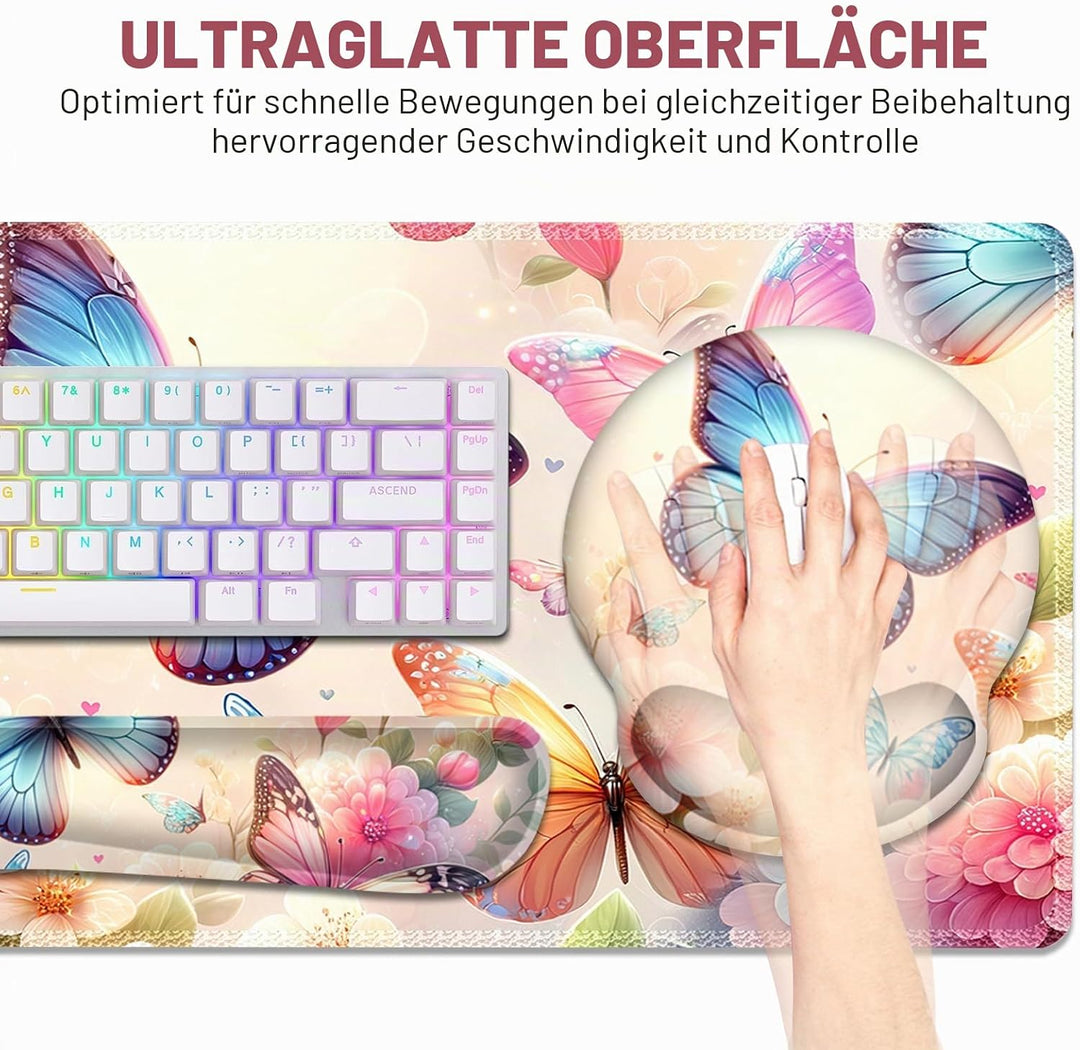 Gaming-Mauspad, grosse Schreibtischunterlage, niedliche Schreibtischunterlage-Schutz, 4-in-1 XXL-Mau